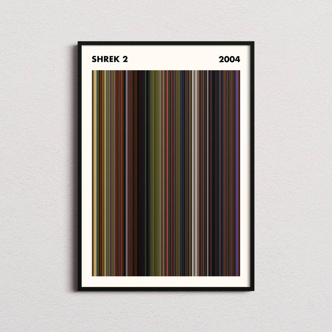 Shrek 2 Movie Barcode Poster - Simplified