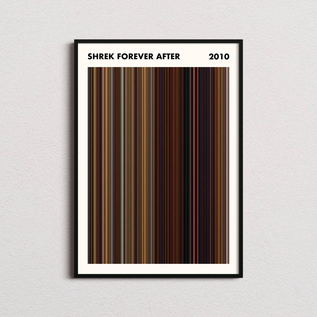 Shrek Forever After Movie Barcode Poster - Simplified