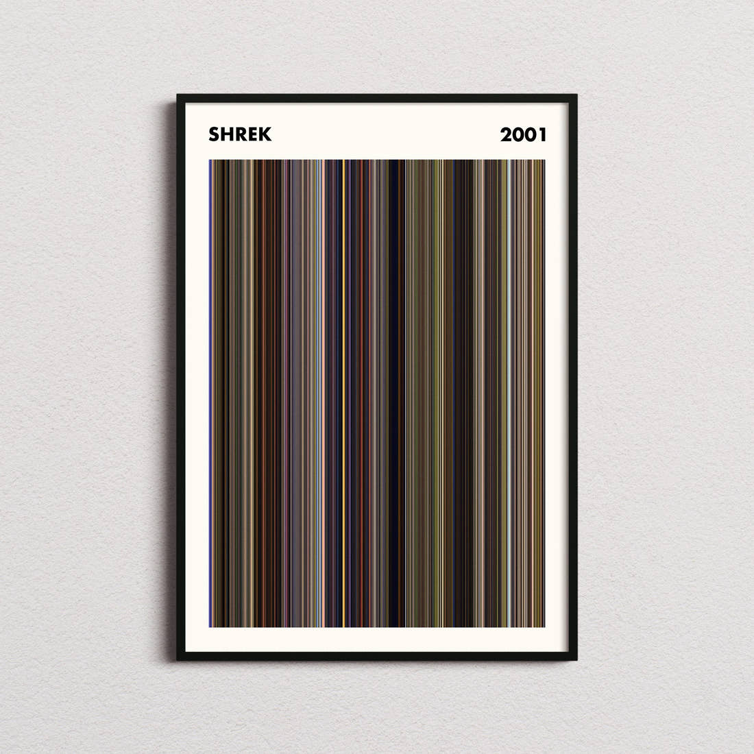Shrek Movie Barcode Poster - Simplified