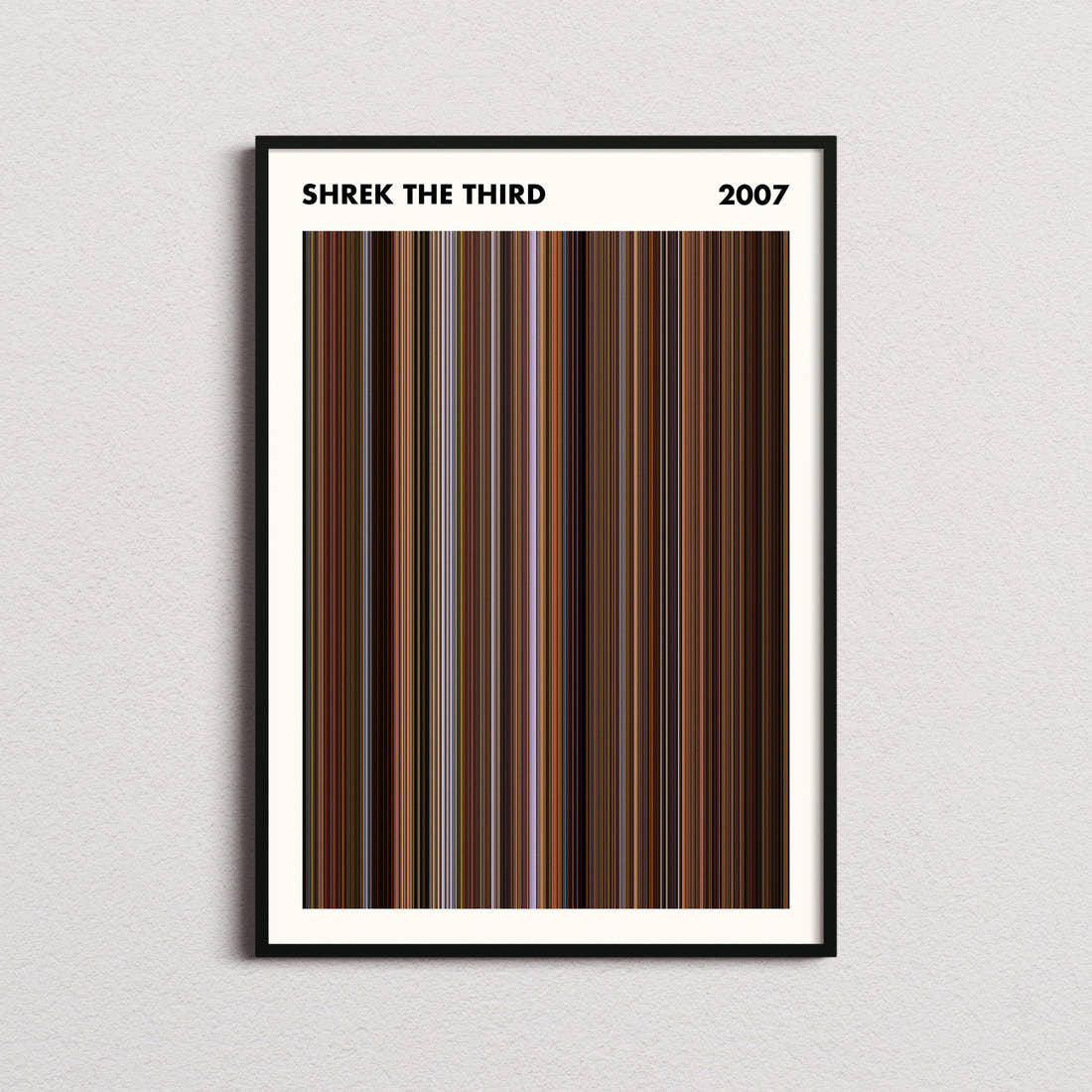 Shrek the Third Movie Barcode Poster - Simplified