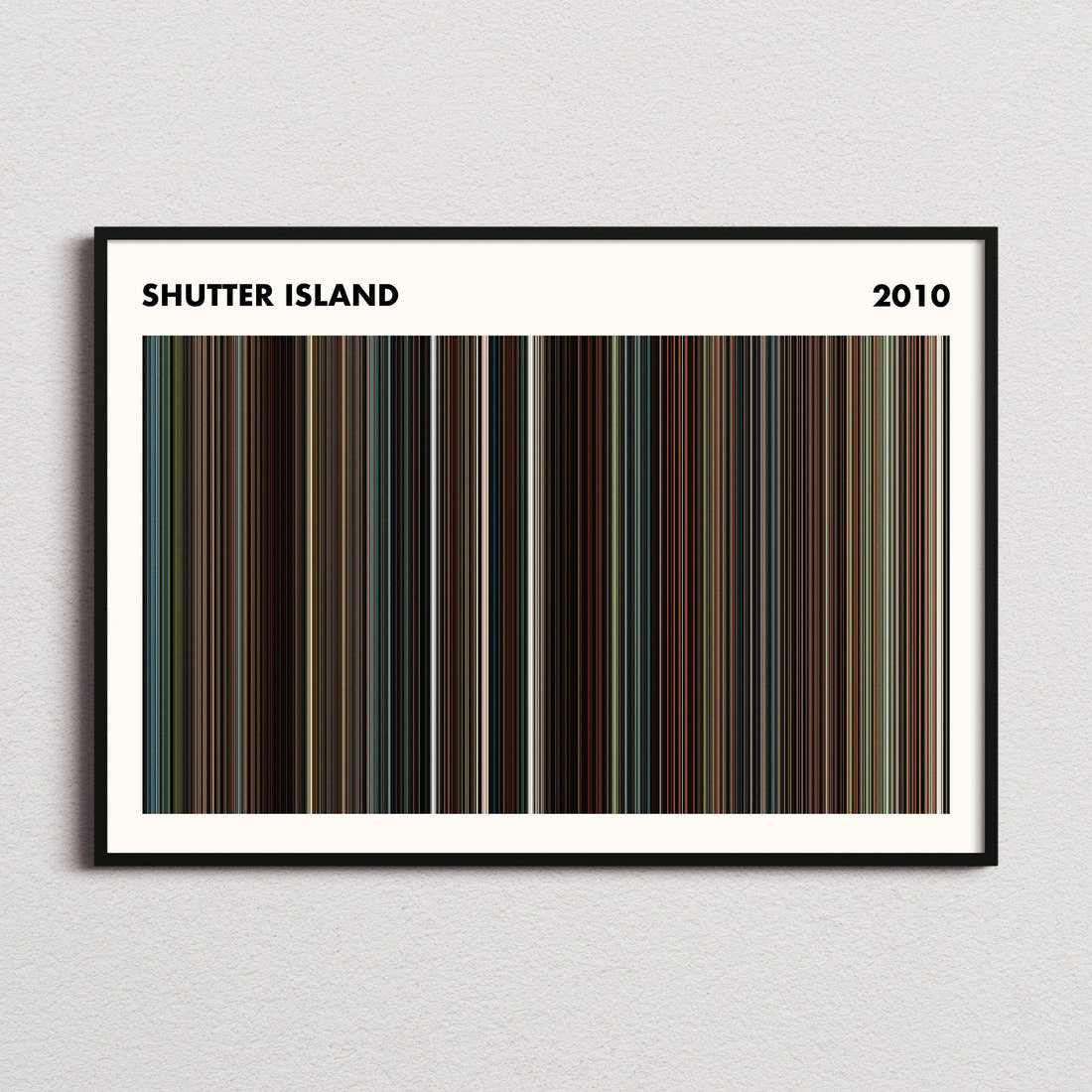 Shutter Island Movie Barcode Poster - Simplified