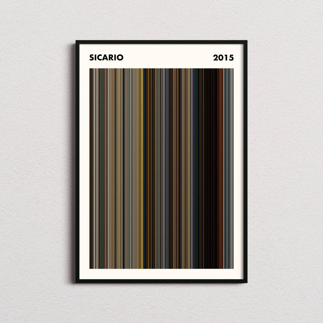 Sicario Movie Barcode Poster - Simplified