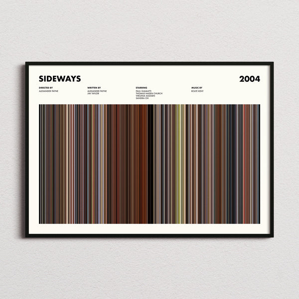 Sideways Movie Barcode Poster