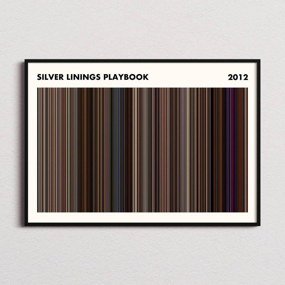 Silver Linings Playbook Movie Barcode Poster - Simplified