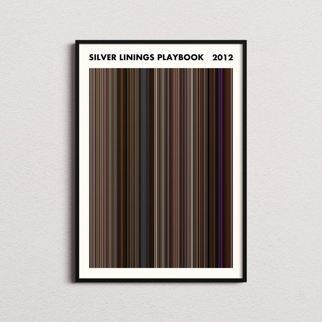 Silver Linings Playbook Movie Barcode Poster - Simplified