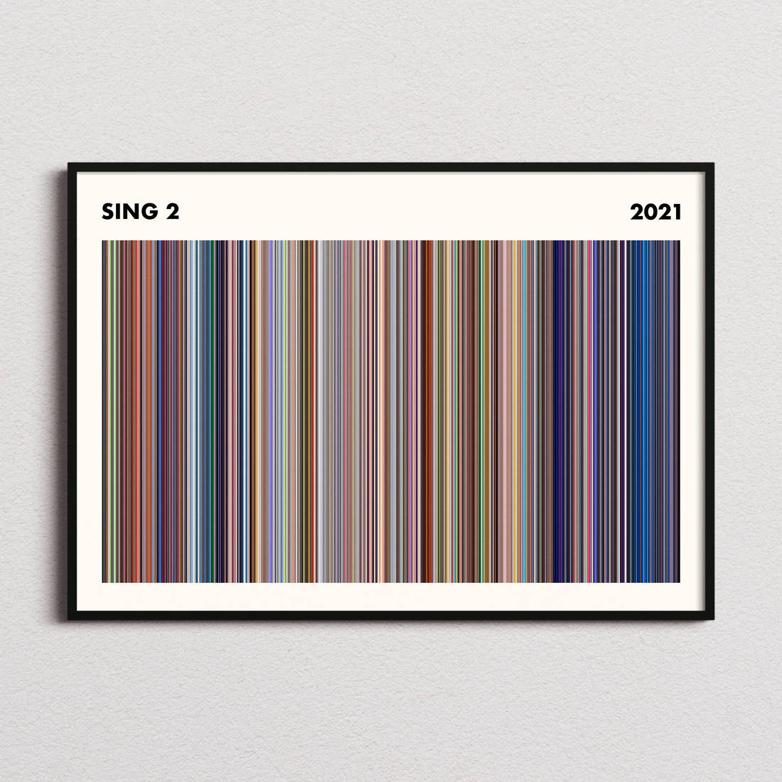 Sing 2 Movie Barcode Poster - Simplified