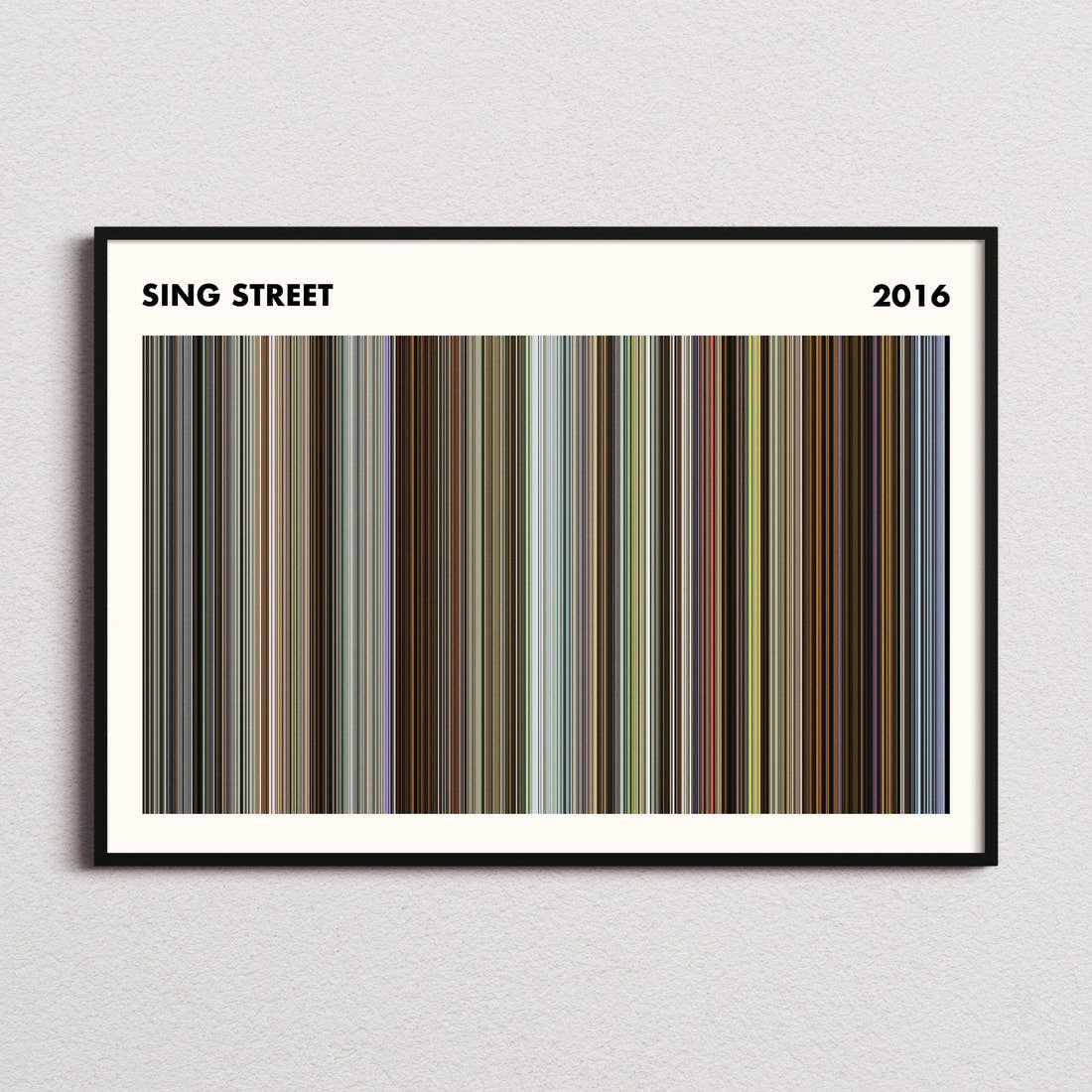 Sing Street Movie Barcode Poster - Simplified