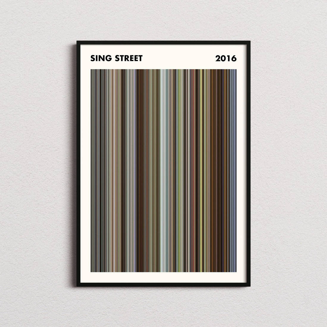 Sing Street Movie Barcode Poster - Simplified