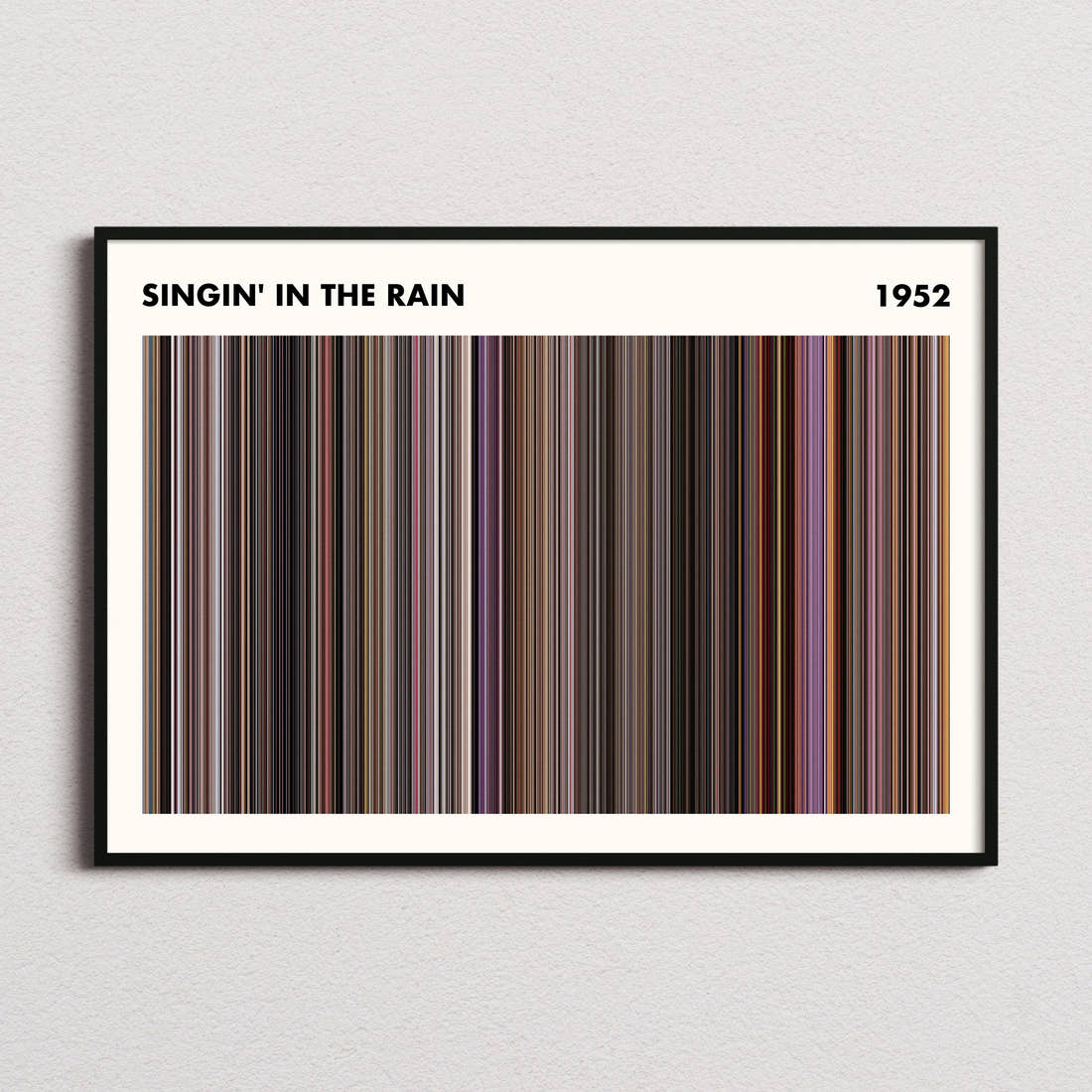 Singin' in the Rain Movie Barcode Poster - Simplified