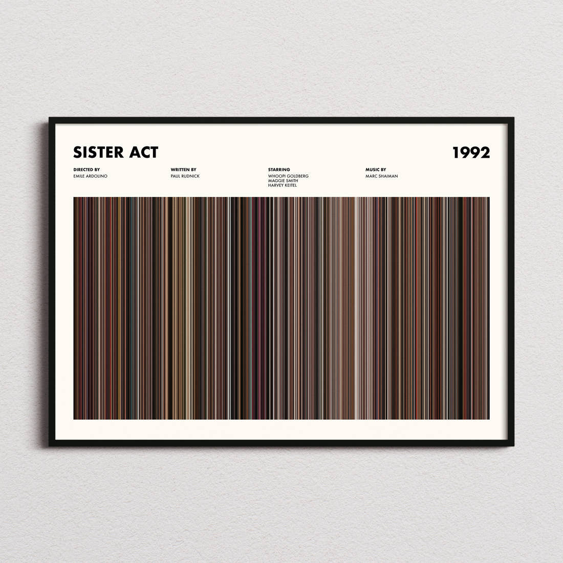Sister Act Movie Barcode Poster