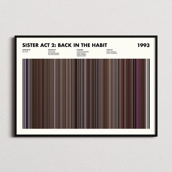 Sister Act 2: Back in the Habit Movie Barcode Poster