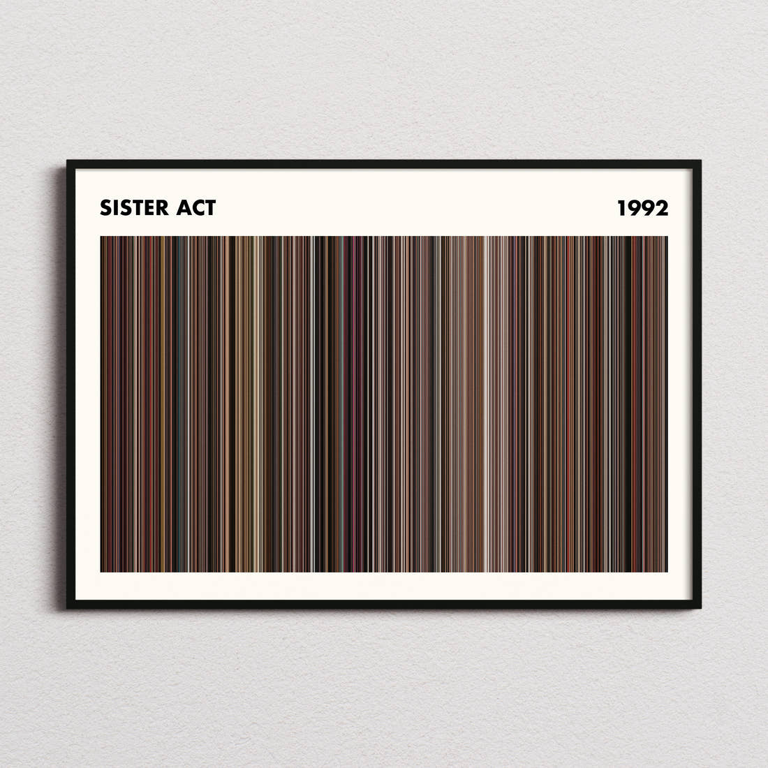 Sister Act Movie Barcode Poster - Simplified