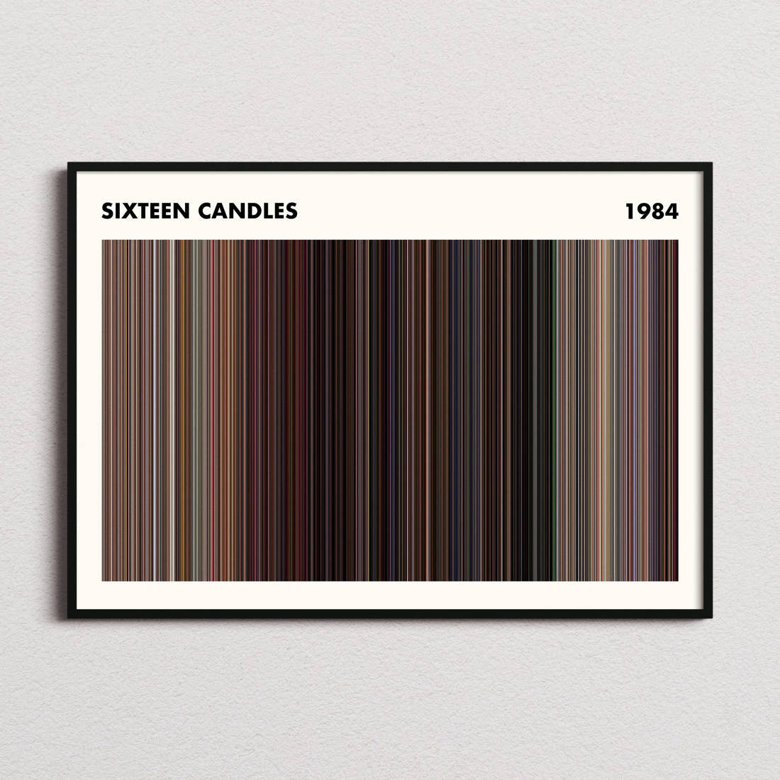 Sixteen Candles Movie Barcode Poster - Simplified