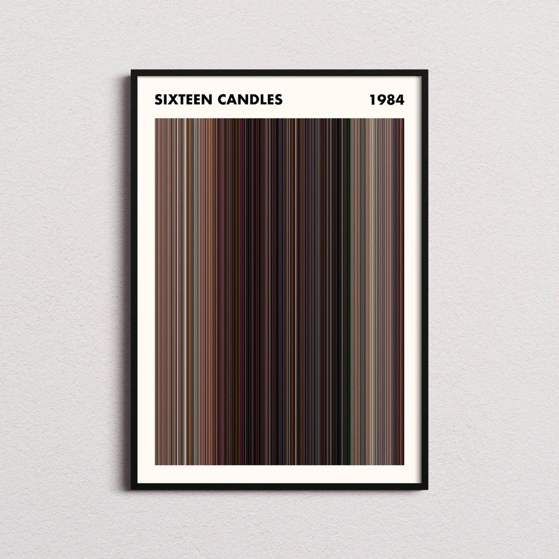 Sixteen Candles Movie Barcode Poster - Simplified