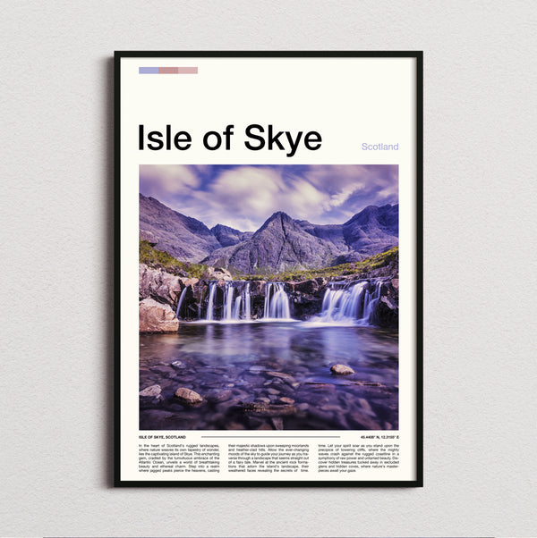Skye - Waterfall And Mountains - Travel Print