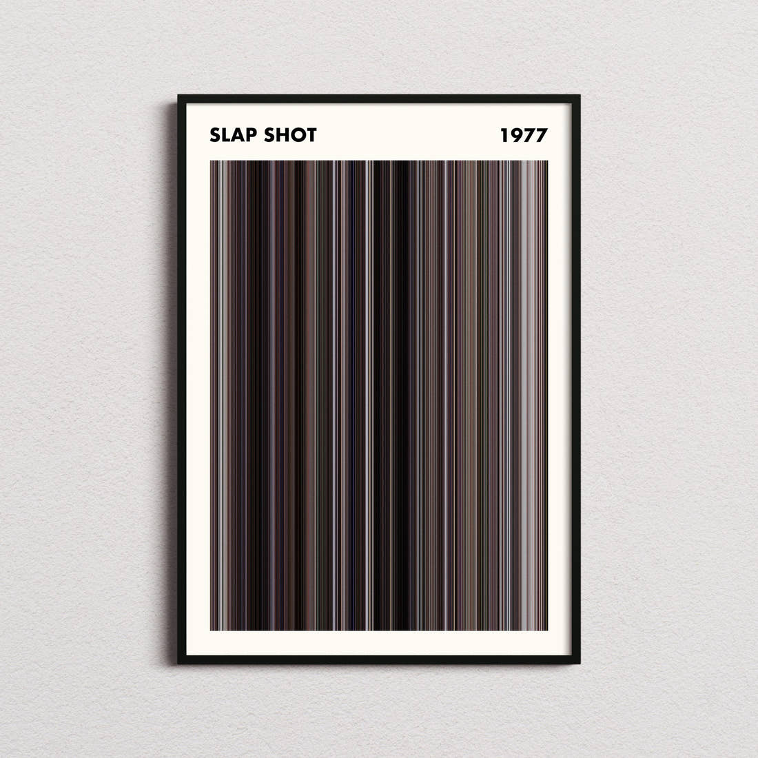 Slap Shot Movie Barcode Poster - Simplified