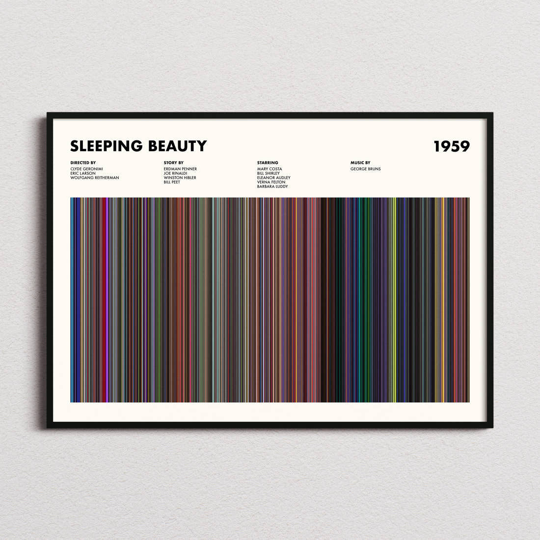 Sleeping Beauty Movie Barcode Poster