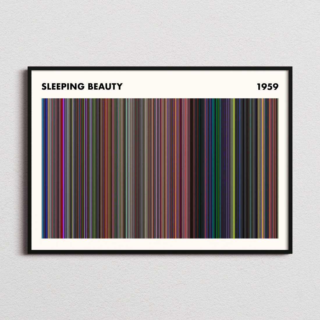 Sleeping Beauty Movie Barcode Poster - Simplified