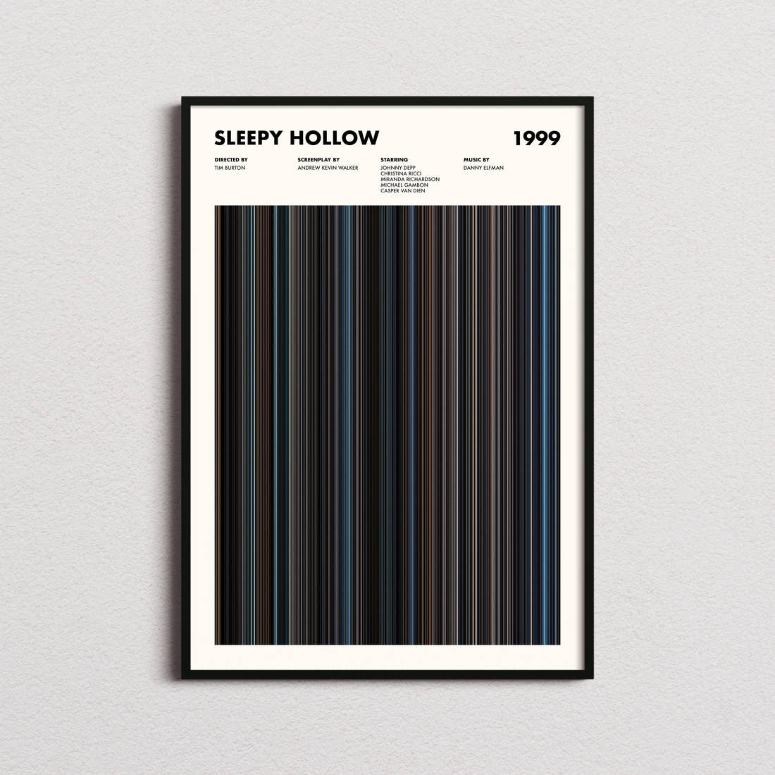 Sleepy Hollow Movie Barcode Poster
