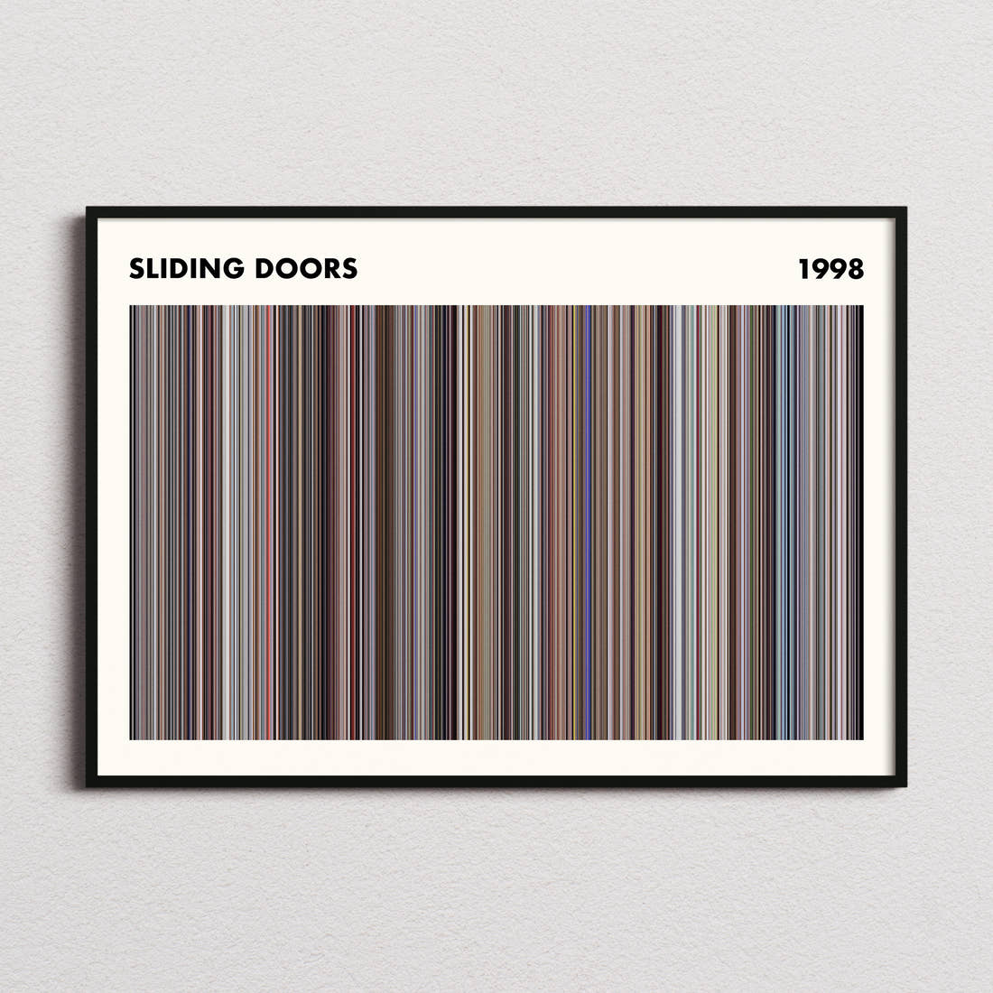 Sliding Doors Movie Barcode Poster - Simplified