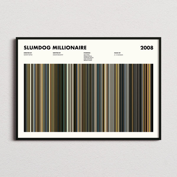 Slumdog Millionaire Movie Barcode Poster