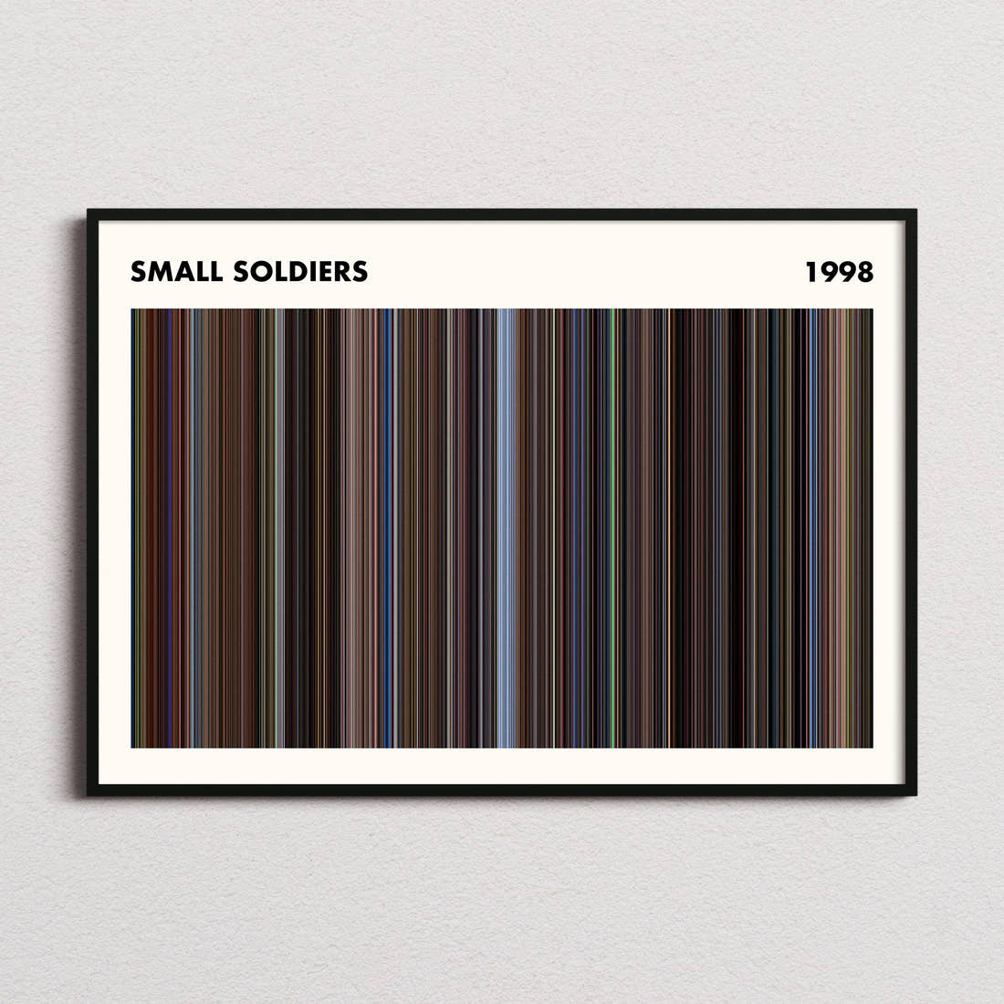 Small Soldiers Movie Barcode Poster - Simplified