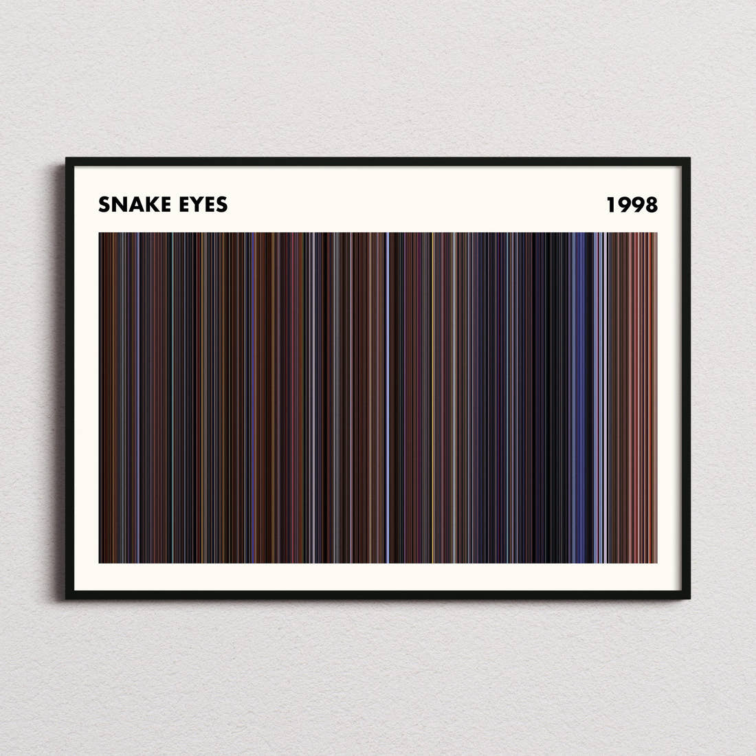 Snake Eyes Movie Barcode Poster - Simplified