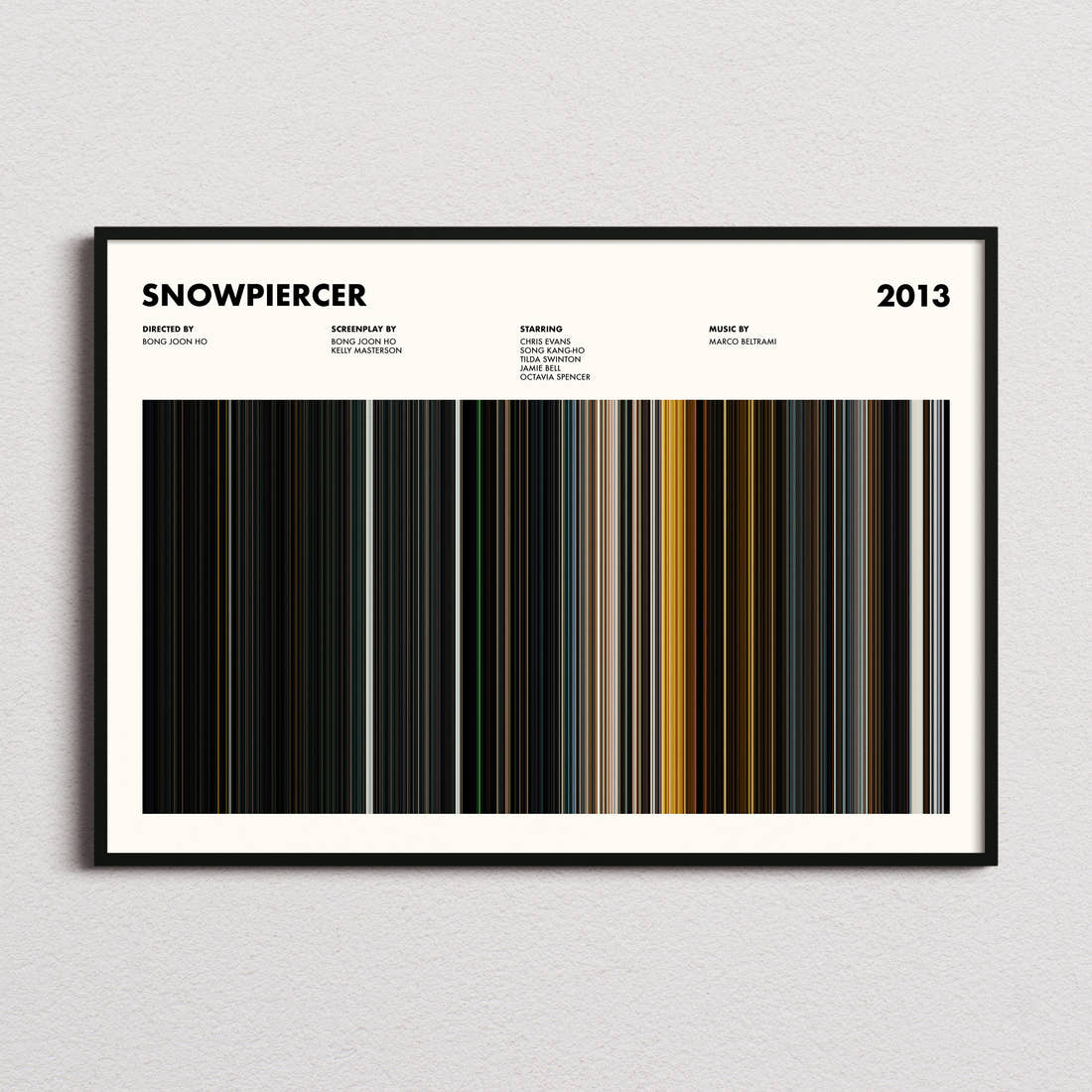 Snowpiercer Movie Barcode Poster