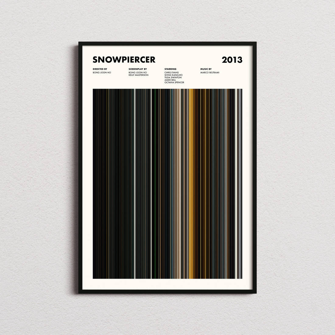Snowpiercer Movie Barcode Poster