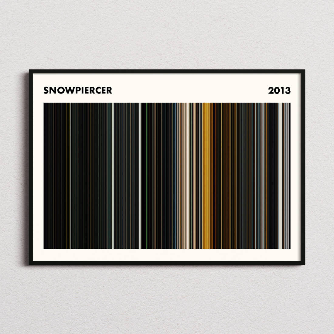 Snowpiercer Movie Barcode Poster - Simplified