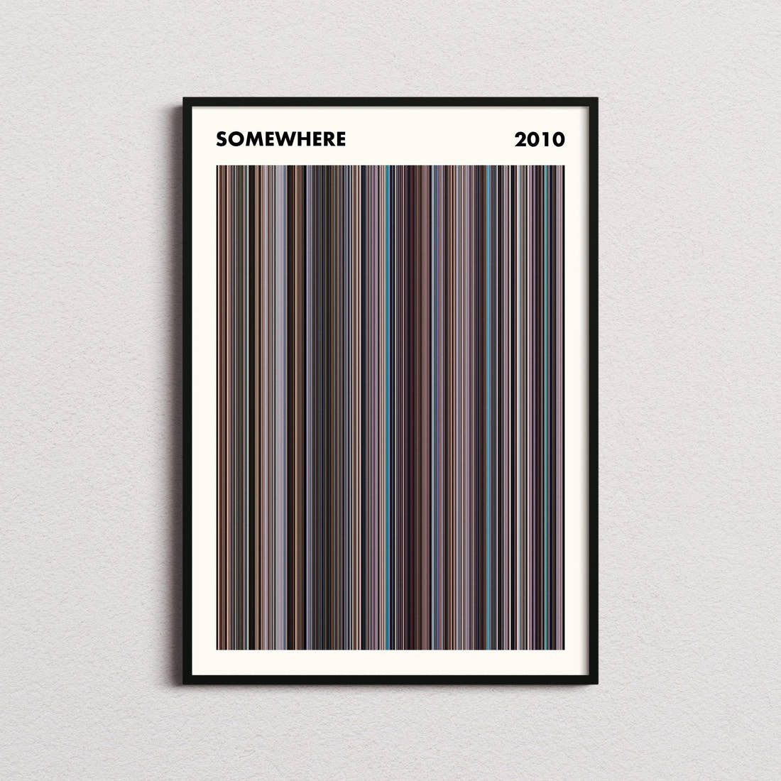 Somewhere Movie Barcode Poster - Simplified