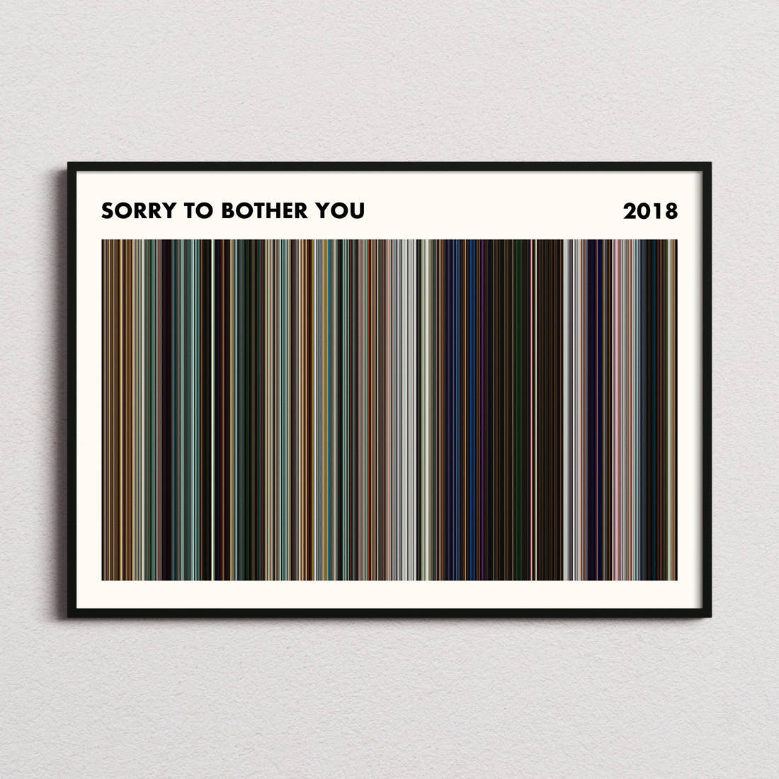 Sorry to Bother You Movie Barcode Poster - Simplified