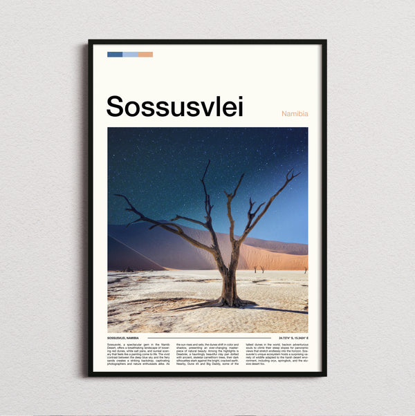 Sossusvlei - Dead Tree In Desert - Travel Print