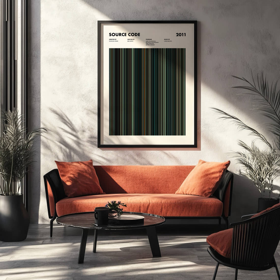 Source Code Movie Barcode Poster