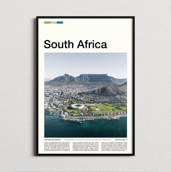 South Africa - Table Mountain - Travel Print