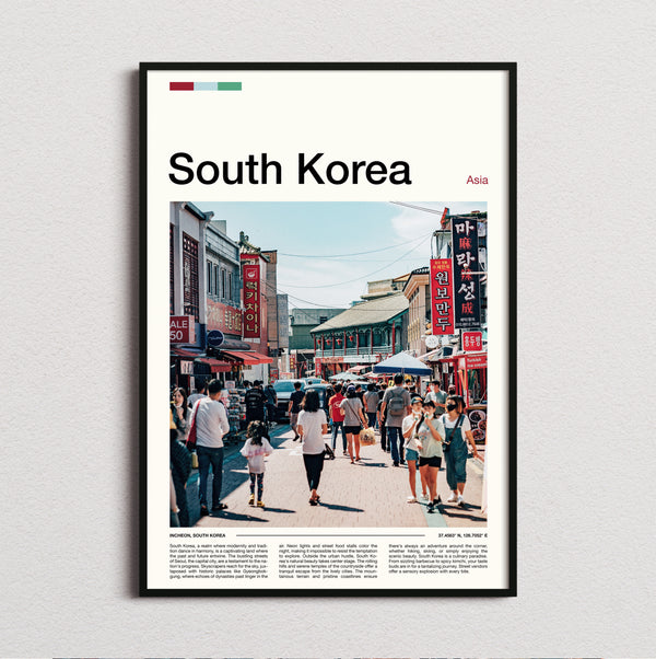 South Korea - Busy Shopping Street - Travel Print