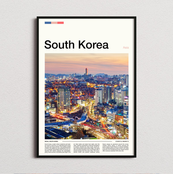 South Korea - City Lights At Twilight - Travel Print
