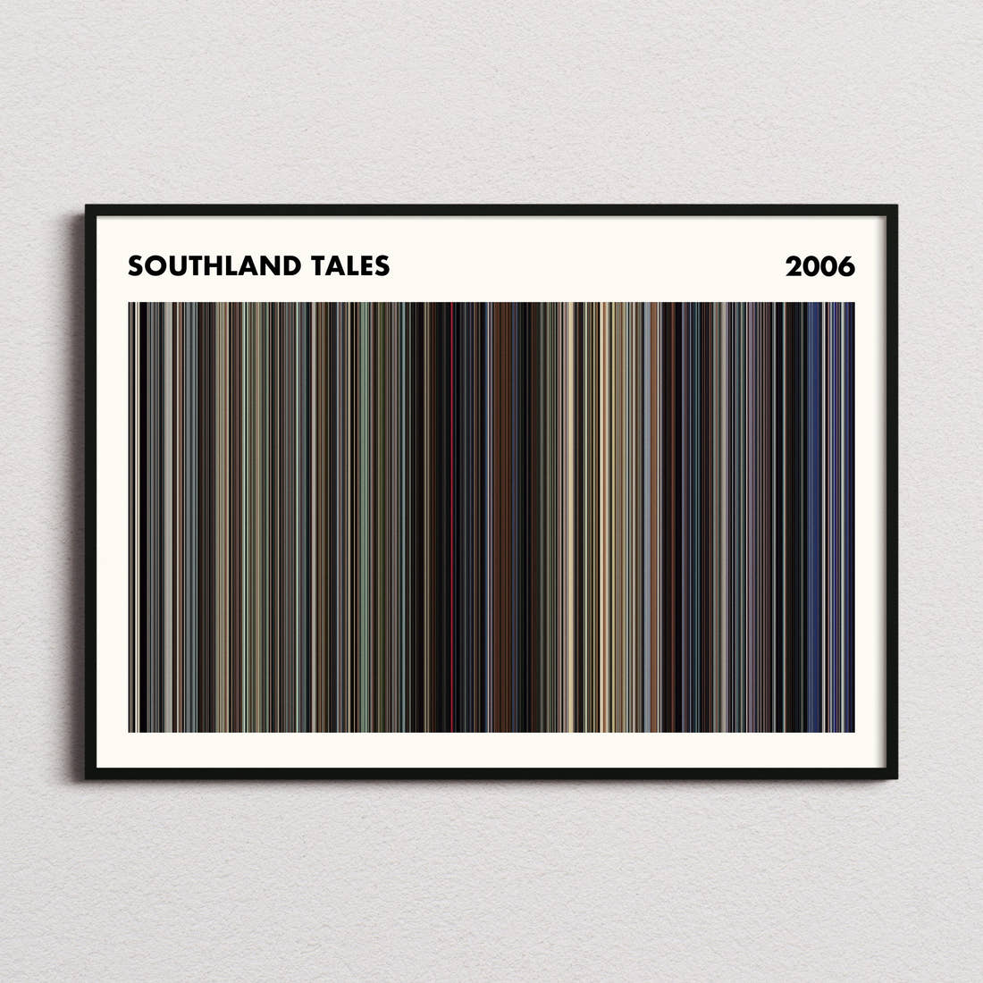 Southland Tales Movie Barcode Poster - Simplified