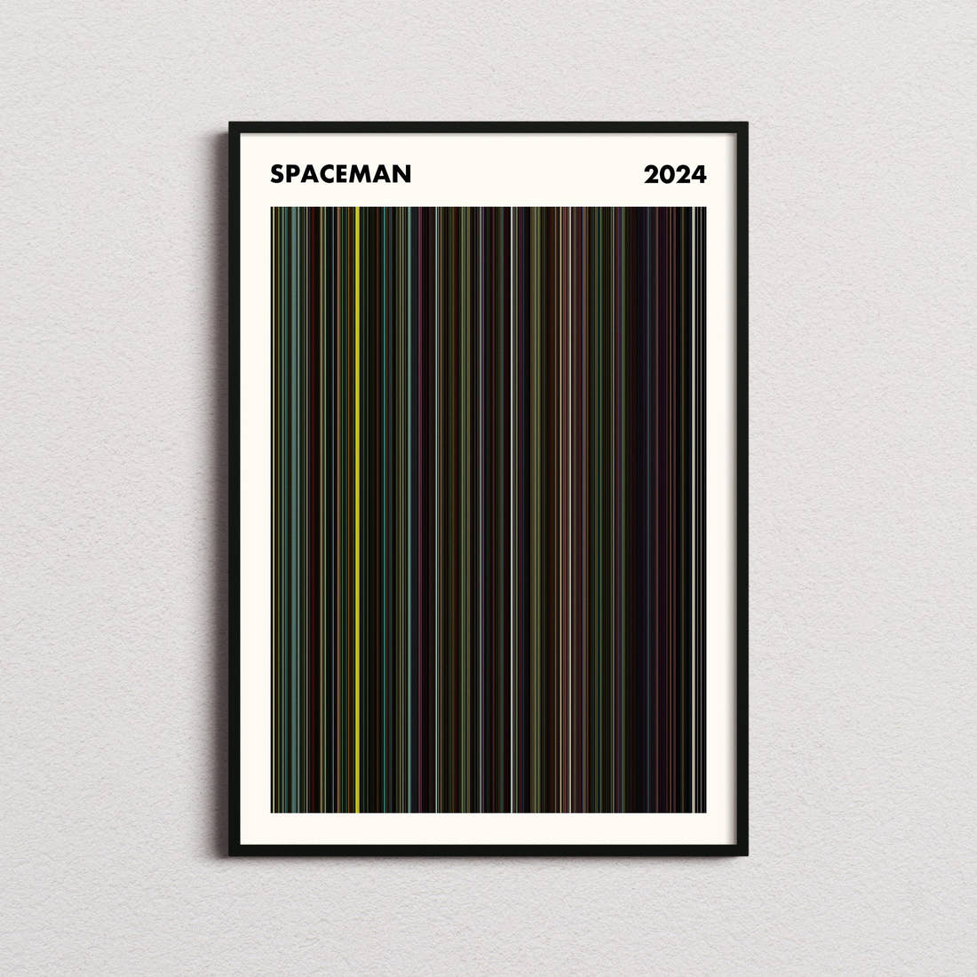 Spaceman Movie Barcode Poster - Simplified