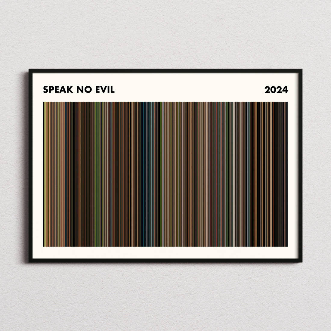 Speak No Evil Movie Barcode Poster - Simplified