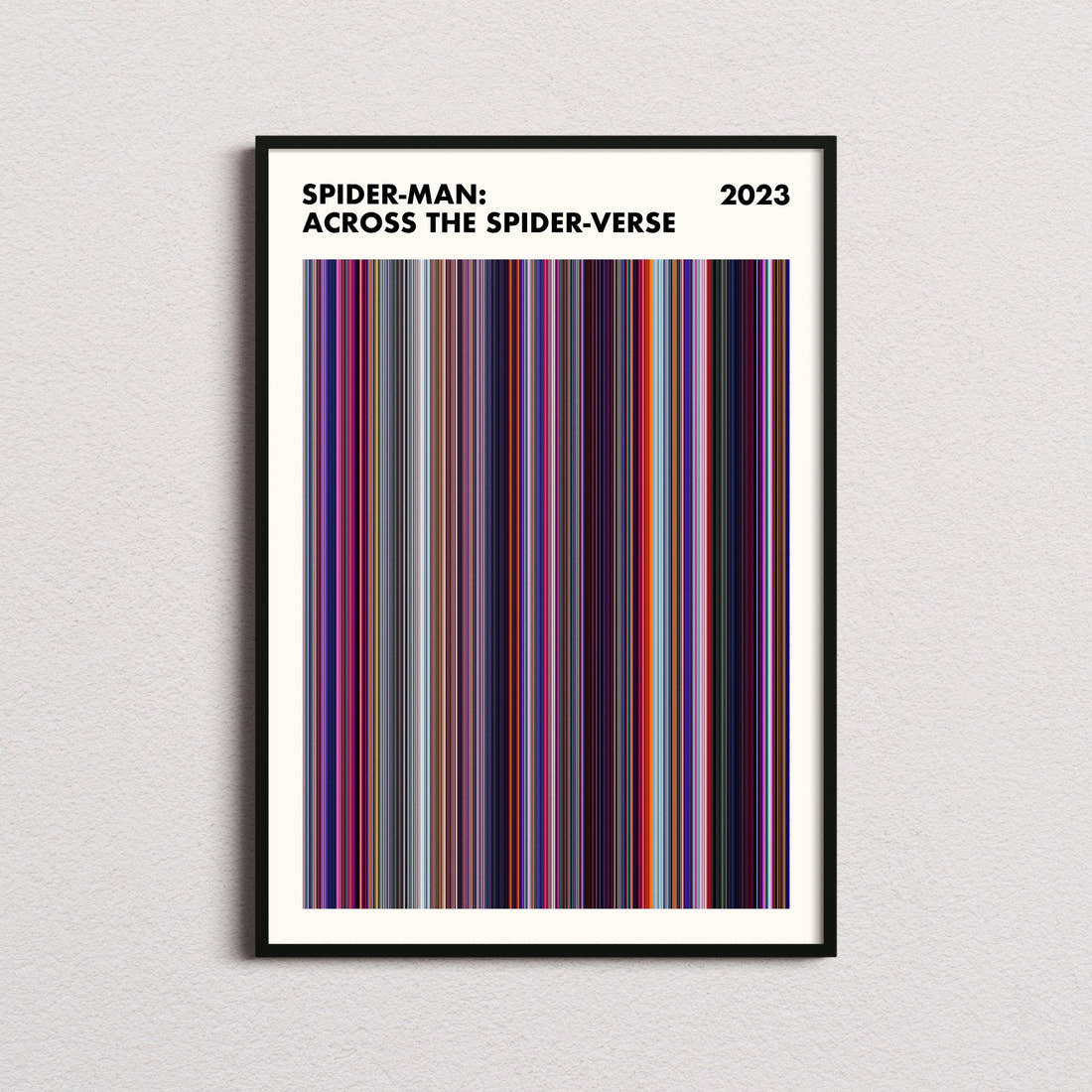 Spider-Man: Across the Spider-Verse Movie Barcode Poster - Simplified
