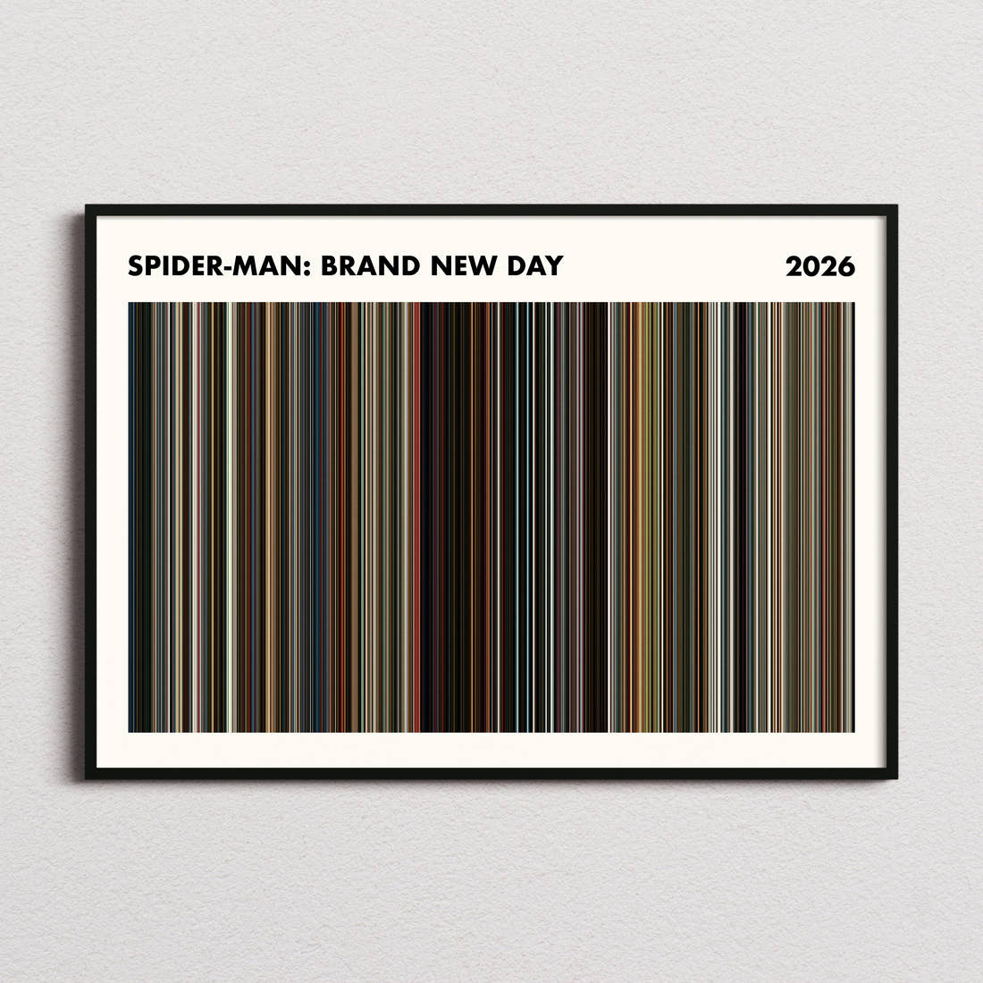 Spider-Man: Brand New Day Movie Barcode Poster - Simplified