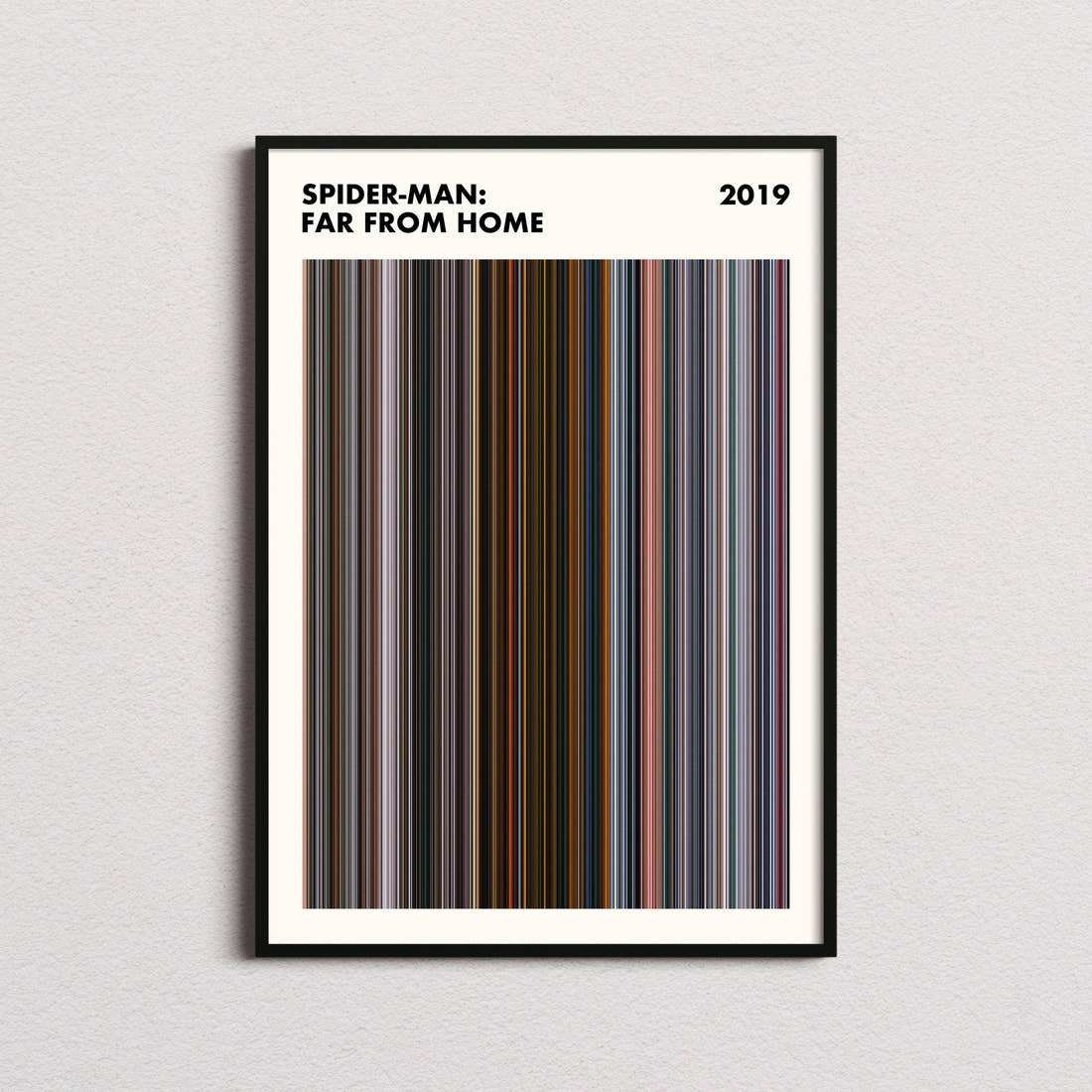 Spider-Man: Far From Home Movie Barcode Poster - Simplified