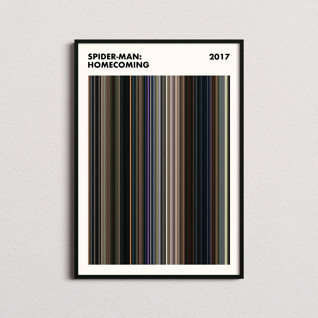 Spider-Man: Homecoming Movie Barcode Poster - Simplified
