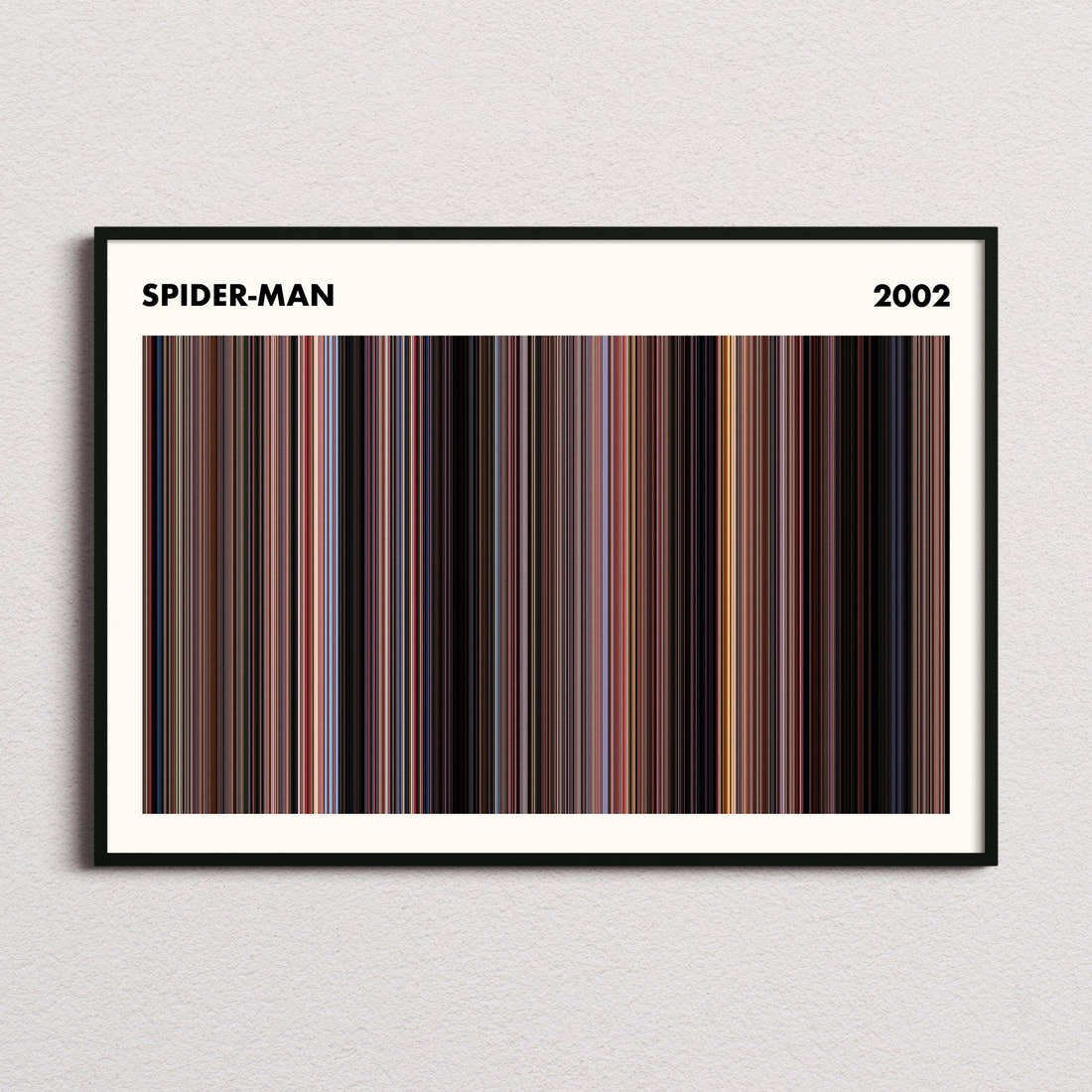 Spider-Man Movie Barcode Poster - Simplified