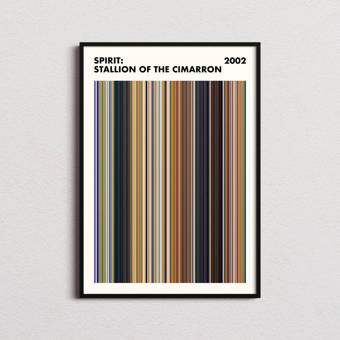 Spirit: Stallion of the Cimarron Movie Barcode Poster - Simplified