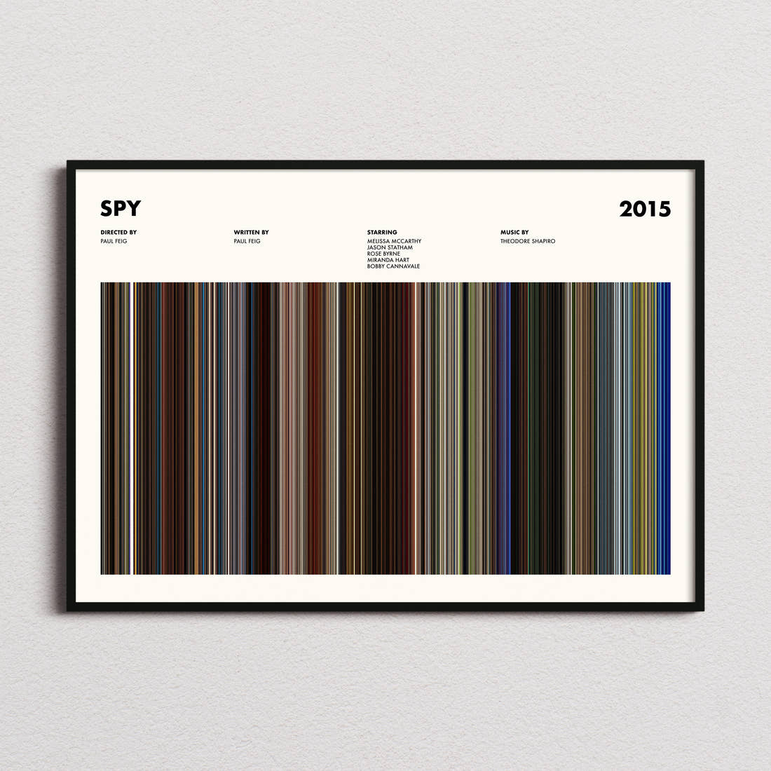 Spy Movie Barcode Poster