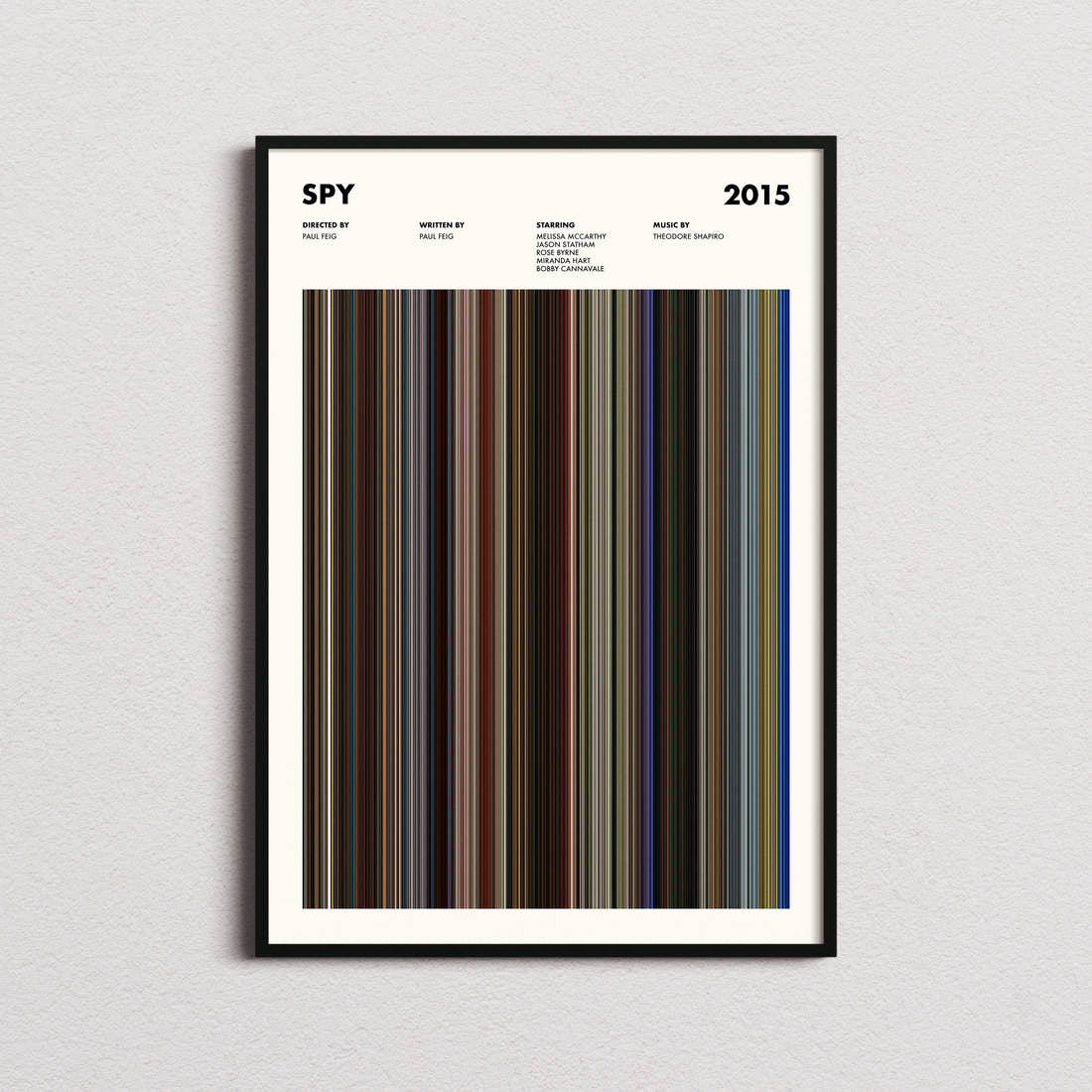 Spy Movie Barcode Poster
