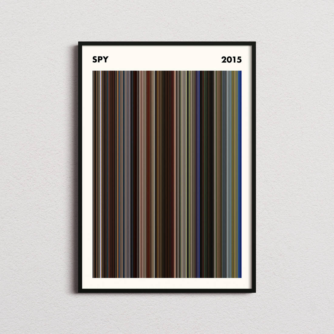 Spy Movie Barcode Poster - Simplified