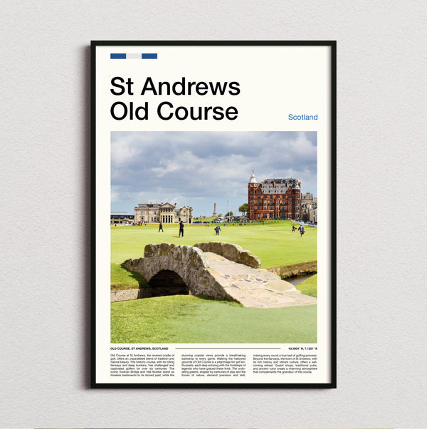 St Andrews Old Course - Swilcan Bridge - Travel Print